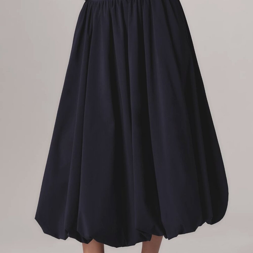 EXTRO&VERT LILY A-LINE BUBBLE MIDI SKIRT - Picture 5 of 10